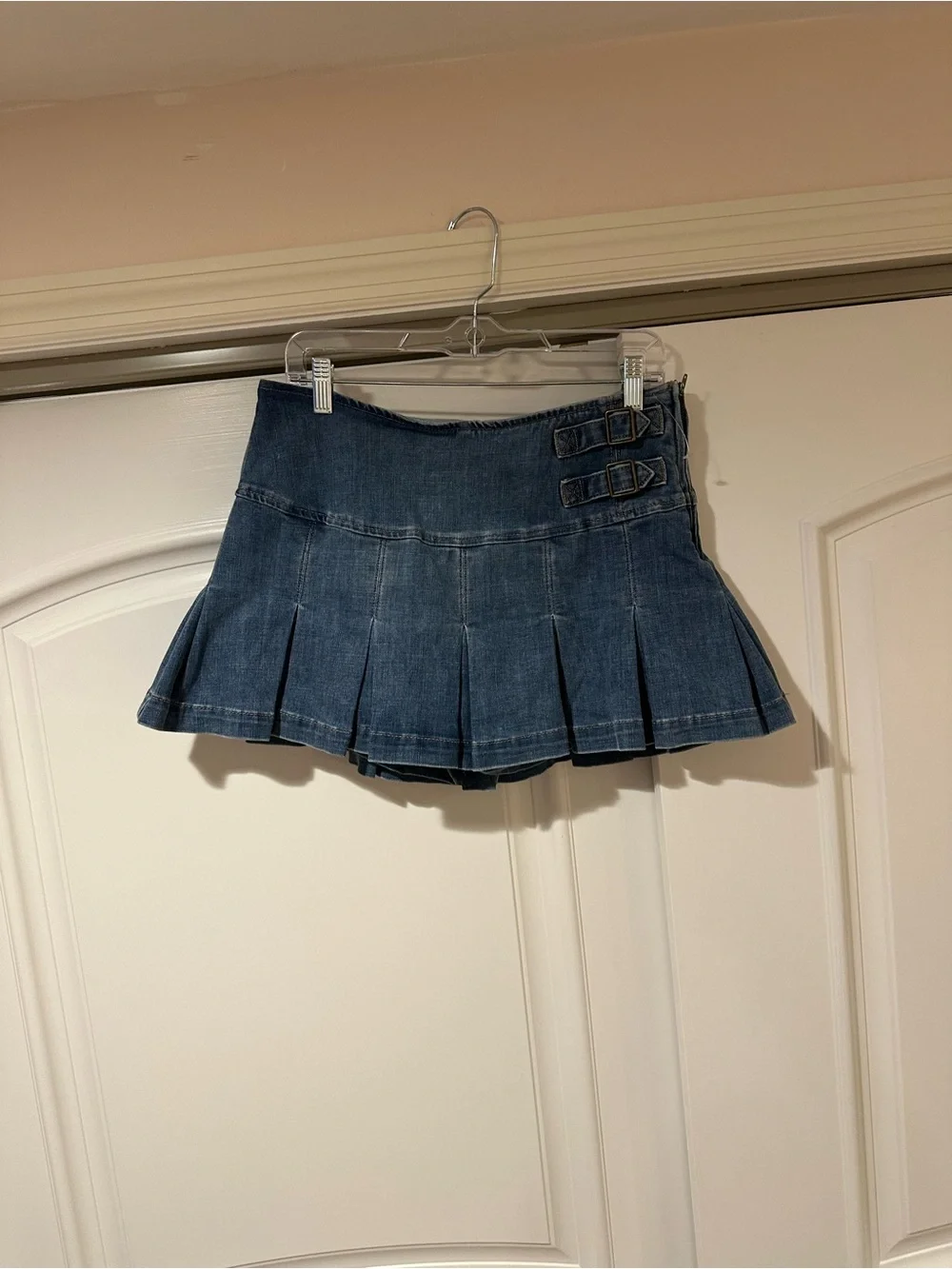 wild fable Denim Pleated Mini Skirt in Blue - Picture 1 of 2